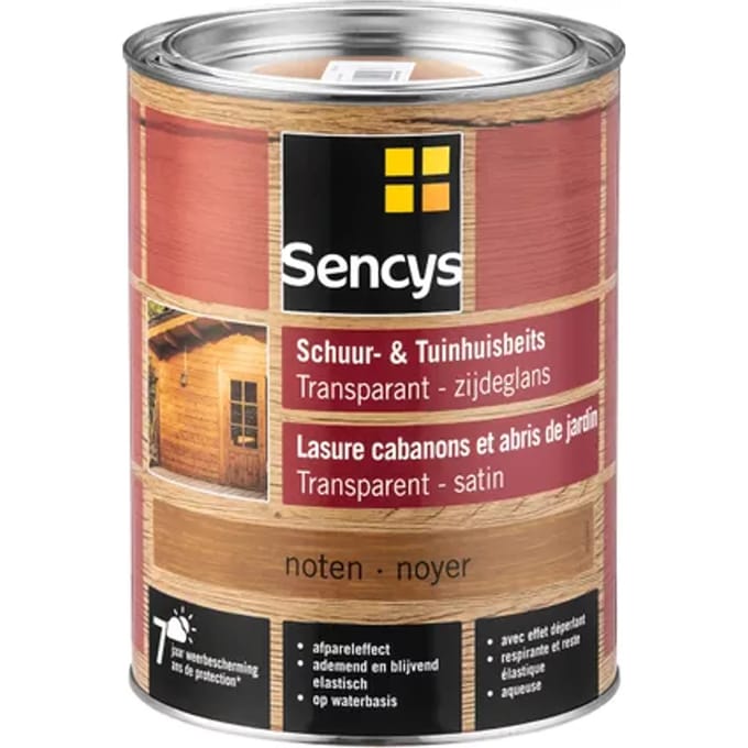 Sencys Tuinhoutbeits Tuinhuis En Schutting Transparant Walnoot 2,5l