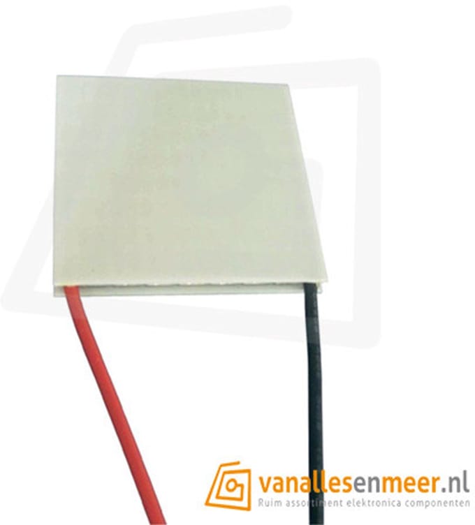 Peltier koelelement TEC1 12707 40x40x3.8mm 15.4V 7.5A