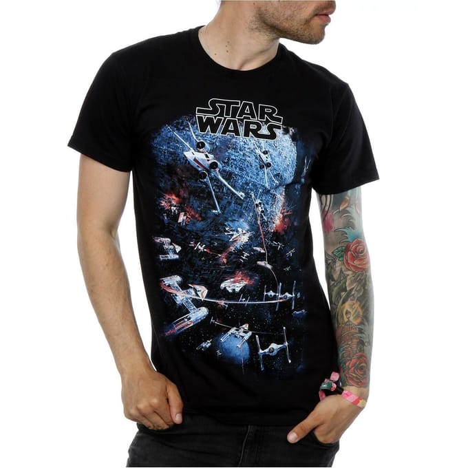 Star Wars Heren Universum Strijd T-Shirt (Zwart)