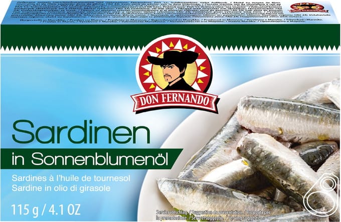 Sardines in zonnebloemolie 115g