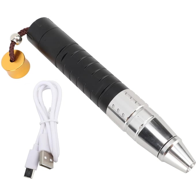 Edelsteen Identificatielampen met Achterschakelaar USB Type C UV Wit Geel Licht 3 in 1 LED 365nm black