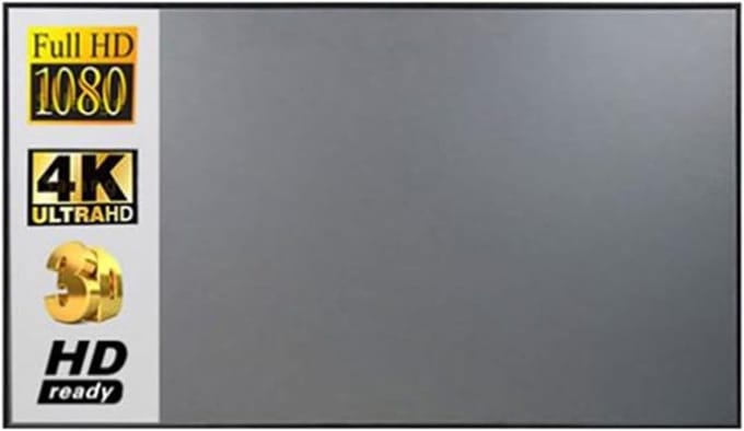 Projectiescherm - Projector Doek - Thuisbioscoop Creëren - Ondersteunt 4K HD - 60 inch - Wit