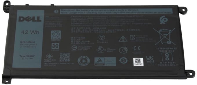 Dell 51KD7 Batterij - 42Wh