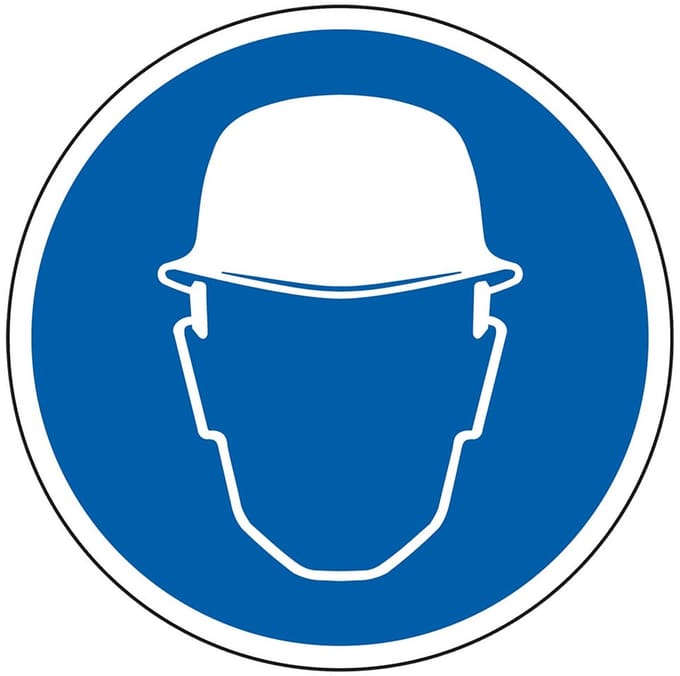 Helm verplicht sticker 200 mm