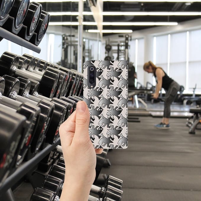 Book Case voor Xiaomi Mi 9 Hoesje maken Salamander Grey