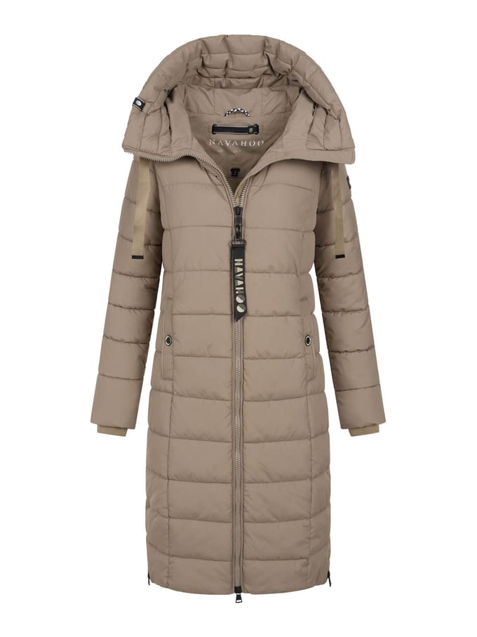 Navahoo Mondmädchen dames wintermantel met capuchon en fleecevoering