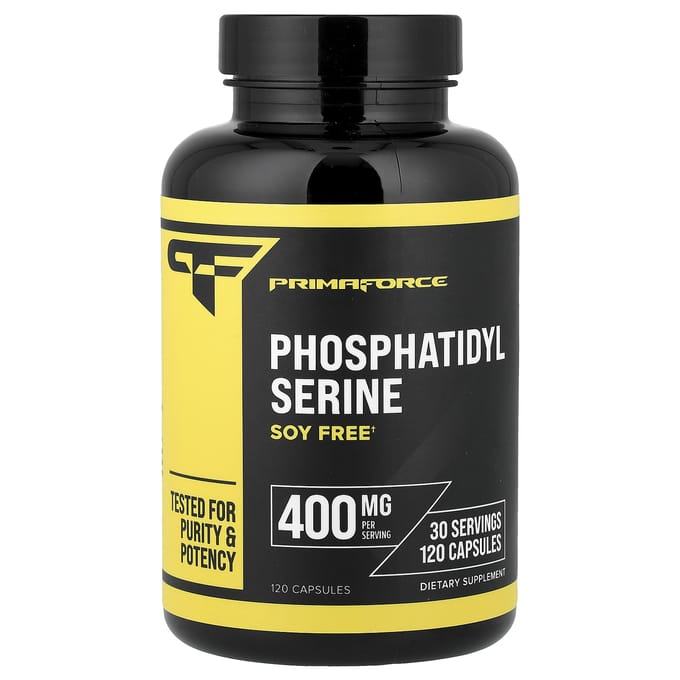 Primaforce, Fosfatidylserine, Sojavrij, 120 Capsules (100 mg per capsule)