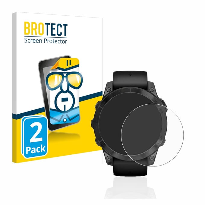 BROTECT - Screenprotector voor Garmin Epix Pro (Gen 2) (47 mm) - Folie Beschermfolie transparant 2 Stuks