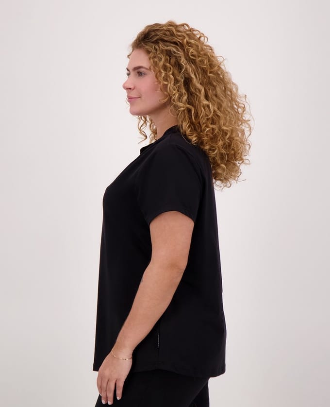 Je m'appelle Travelstof Top - Dames - Zwart - Maat 46