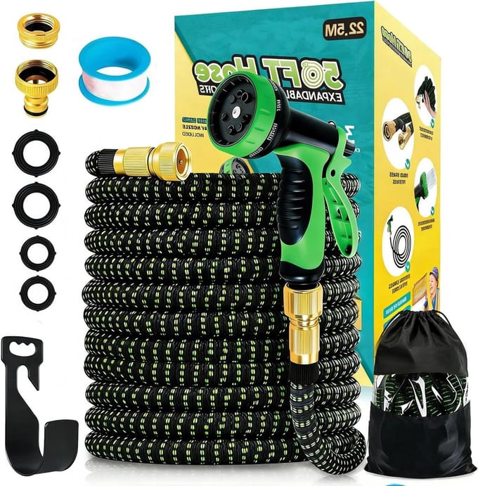 Flexibele Tuinslang - Waterslang Latex - Tuin Bewateren - 3-Laags Constructie - Tot 30 Meter - Groen