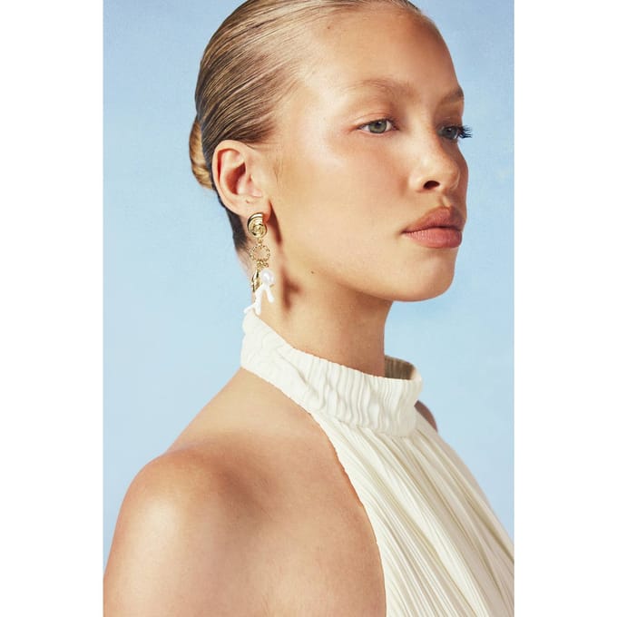 boohoo Dames Oceaan Charme Oorbellen | Goud