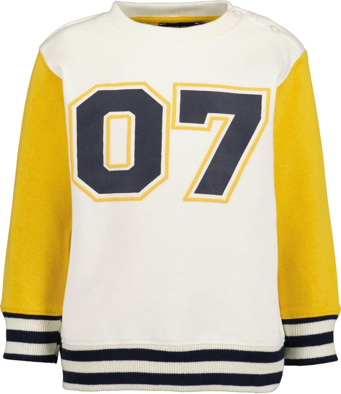 Blue Seven - Jongens Sweater - Offwhite/Geel - Maat 80