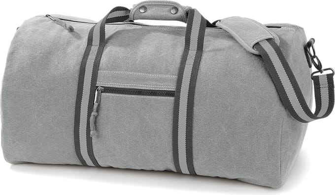 Quadra Sporttas-Weekendtas “used look” Vintage Light Grey
