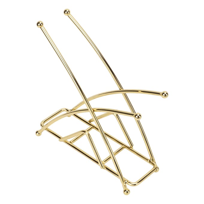 Porte-serviettes Mode Élégant Épaissi en Forme de X Hôtel Table Porte-serviettes Fer Forgé Vertical or