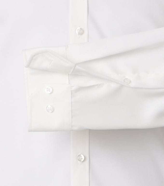 VENTI body fit overhemd - twill - offwhite - Strijkvrij - Boordmaat: 40