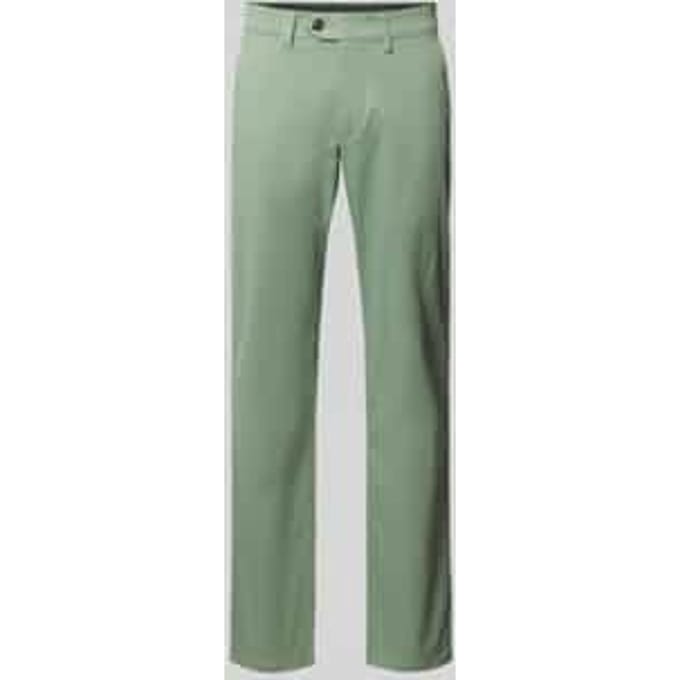 Regular fit stoffen broek met achterzakken