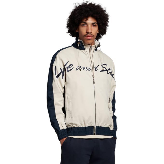 Lyle & Scott Heren sportjas met panelen (Wit)