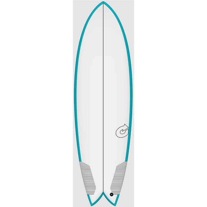 Torq Tec Twin Fish Rail 6'6 Surfboard groen