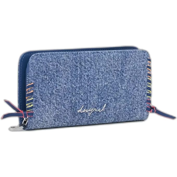 Desigual portemonnee Torio Denim Wallet Denim Raw blauw