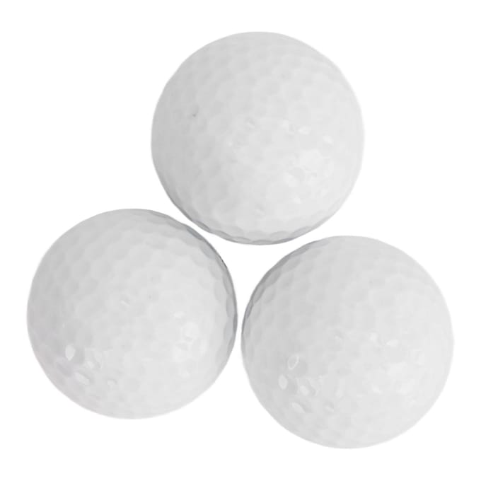 3 Stuks Dubbellaagse Golf Oefenballen Buitensport Golfspel Training Wedstrijd Competitie Ballen white