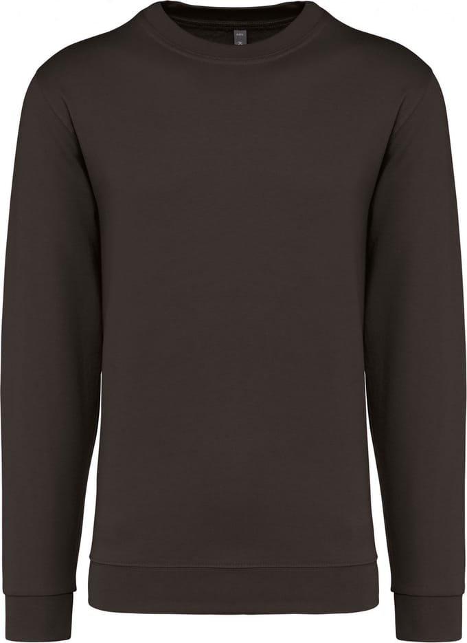 Sweater 'Crew Neck Sweatshirt' Kariban Collectie Basic+ maat S Chocolade