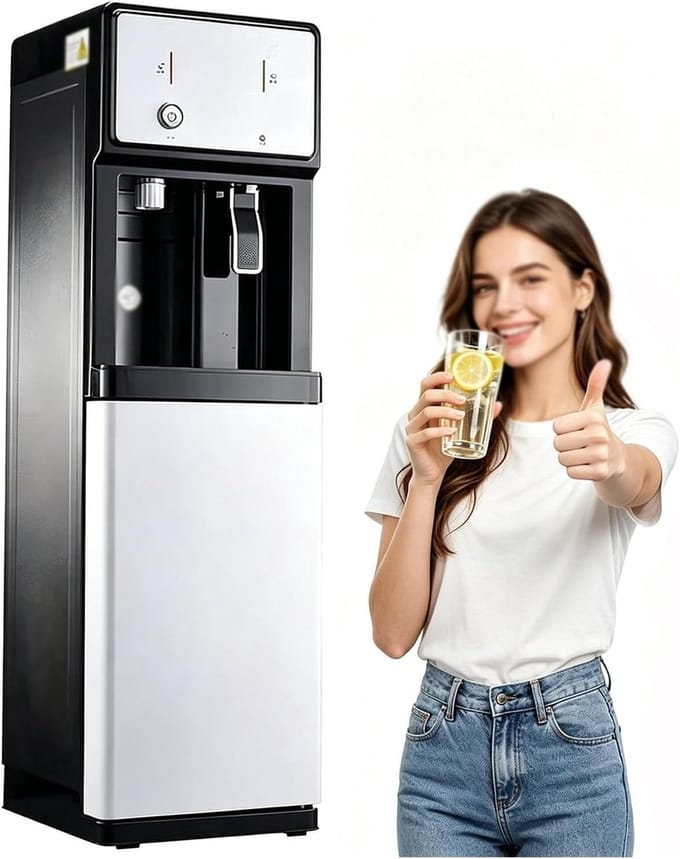 Heetwaterdispenser - Waterkoeler - Direct Water - 3 Temperatuurinstellingen - 105 x 31 x 31 cm - Zilver