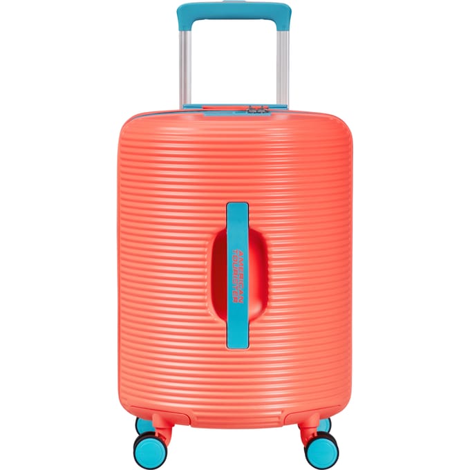American Tourister trolley Rollio Spinner 52 / 18 TSA Trolley Coral / Blue koraalrood 51cm
