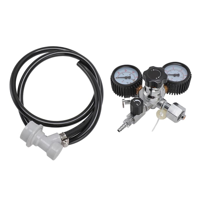 Régulateur de CO2 W21.8, régulateur de pression de fût de CO2, régulateur de pression de bière pression étanche pour brassage maison black