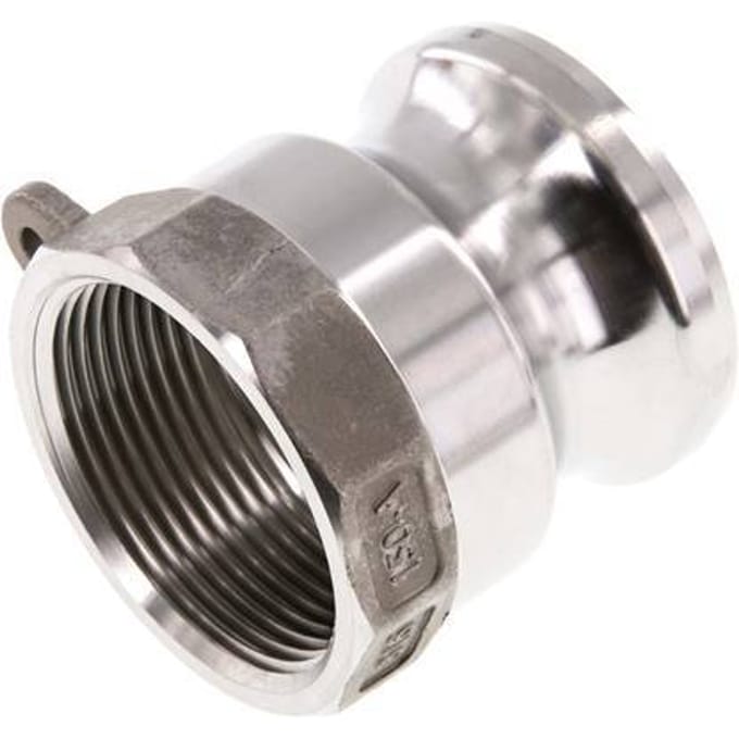 Camlock DN 40 (1 1/2'') Koppeling RvsRp 1 1/2'' met binnendraad Type A MIL-C-27487