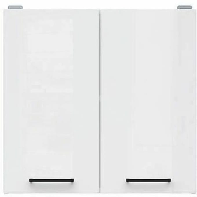 JUNONA Hoge kast 60 cm - 2 deuren - Hoogglans wit