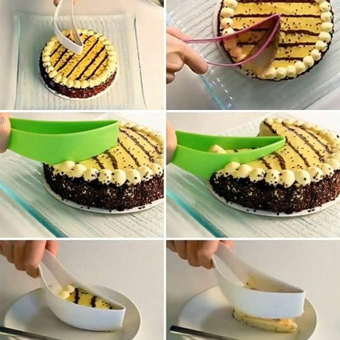 Taart mes Cake Server -Groen -Alles-in-een Cake Divider