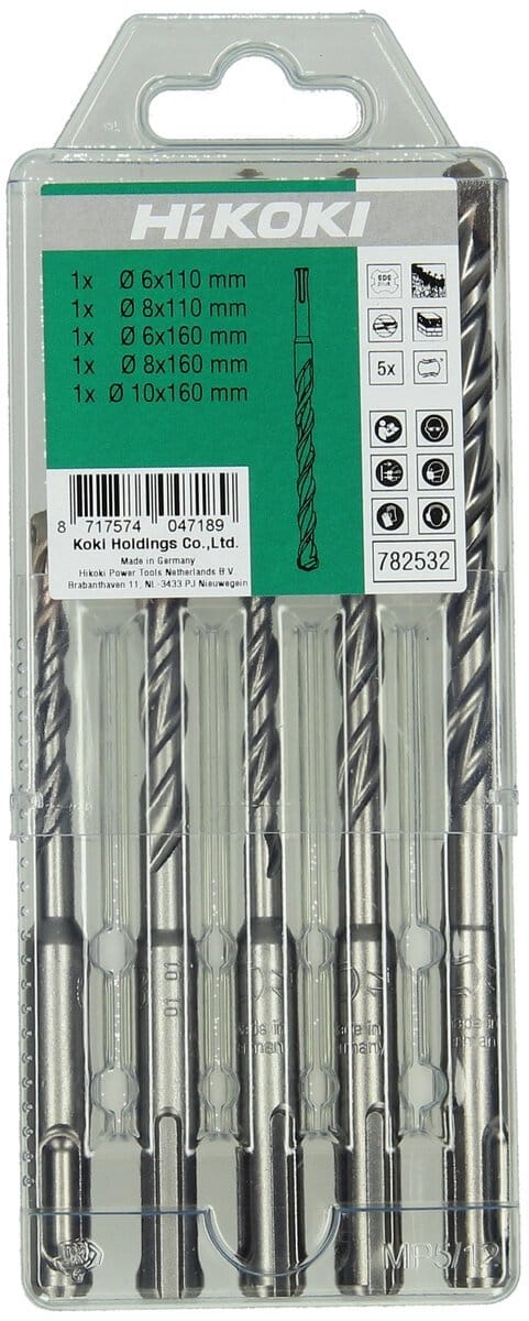 Hikoki Hitachi Borenset sds-plus multipack 5-delig 782532