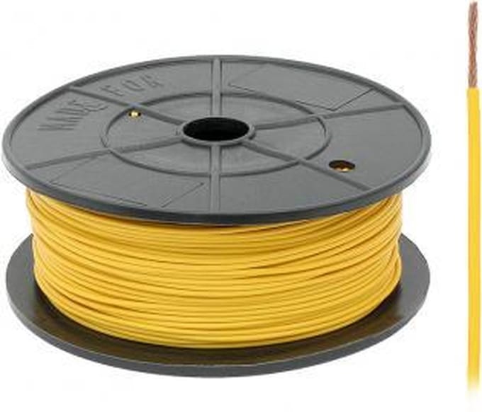 FLRY -B kabel - 1x 1,00mm - Geel - Per meter