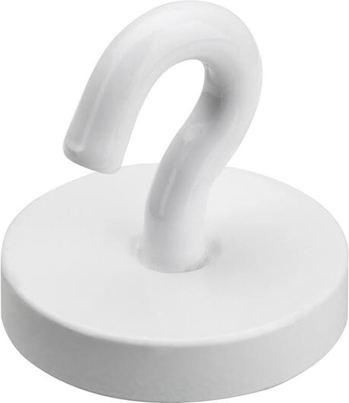 Magneet met haak - 22 mm - 10 kg draagvermogen - 10 stuks