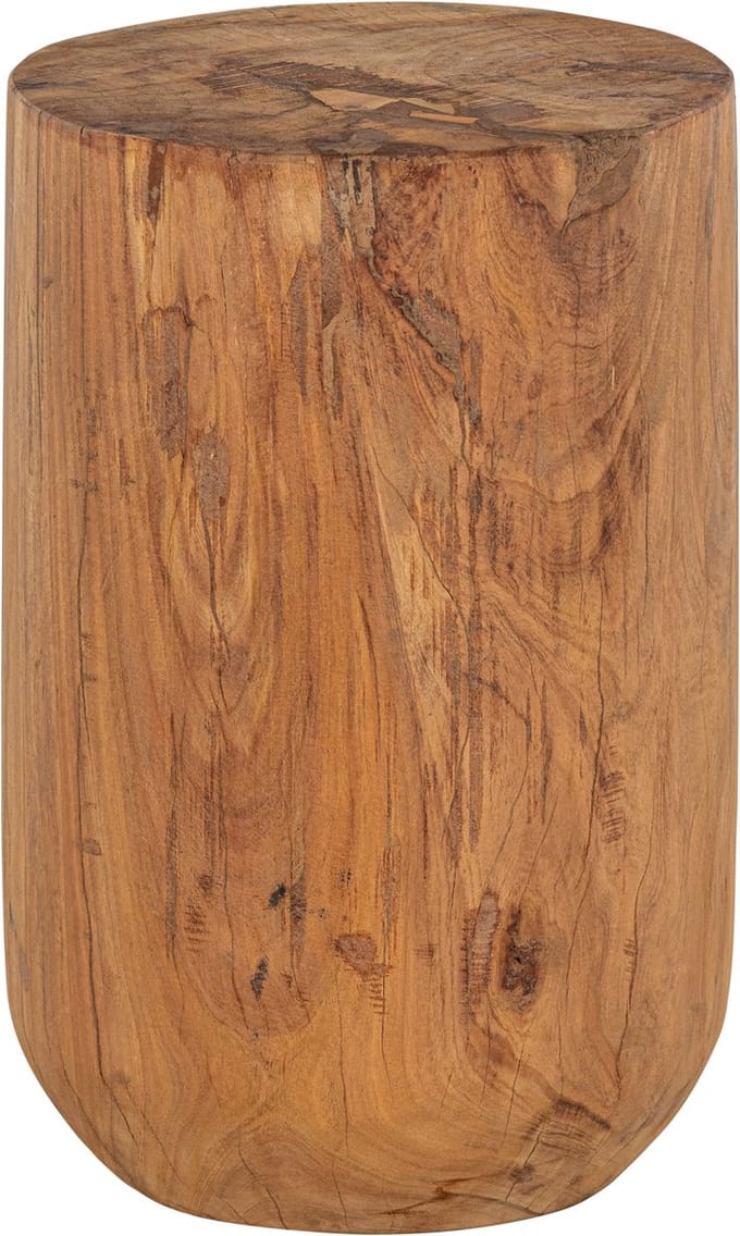 WOOOD Viri Bijzettafel - Hout - Naturel - 40x35x35