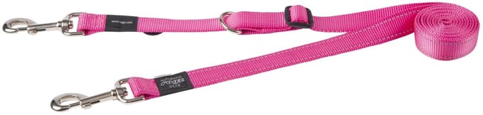 Rogz Hondenriem Utility Control Multi Lead Roze Maat XL
