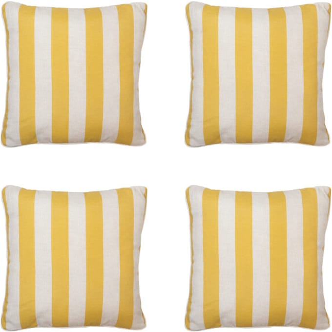 Madison - Sierkussen Amora - Geel - 50x50x10cm - Set van 4