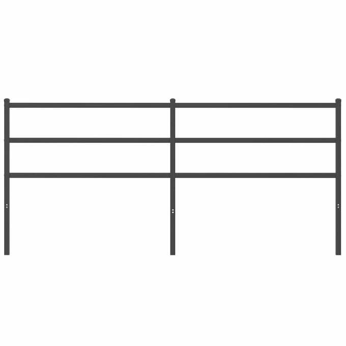 vidaXL Vervangend hoofdbord 200 cm metaal zwart