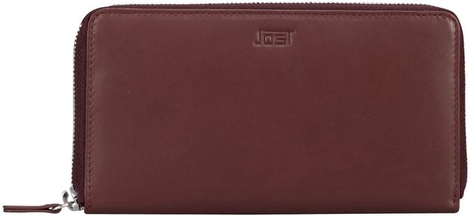JOST Leren portemonnee Arva Slg Wallet Wine wijnrood