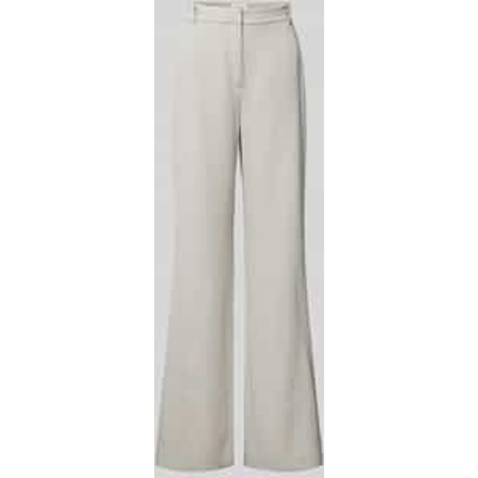 Wide leg stoffen broek met riemlussen