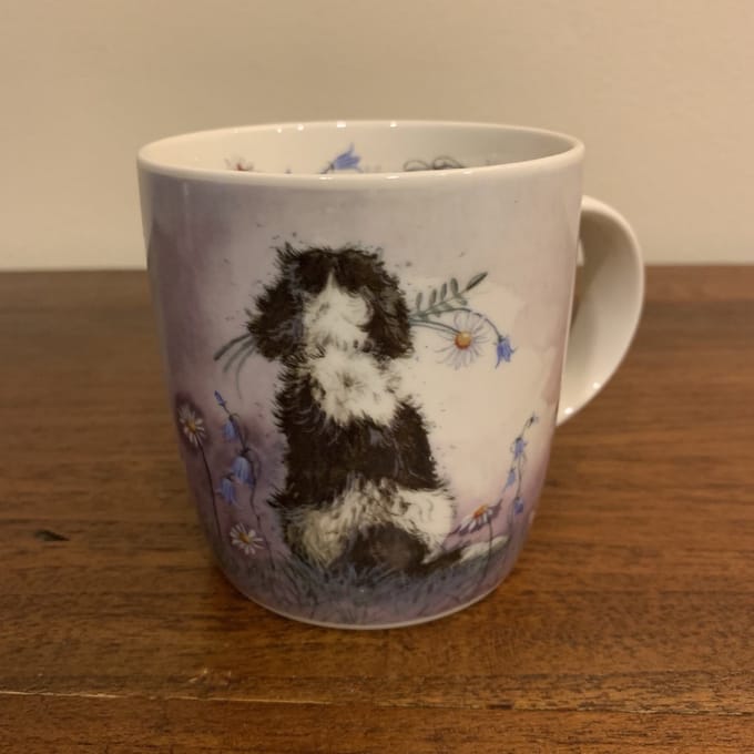 Alex Clark Mok Spaniel & Flowers ~ Hond Springer Spaniel en Bloemen