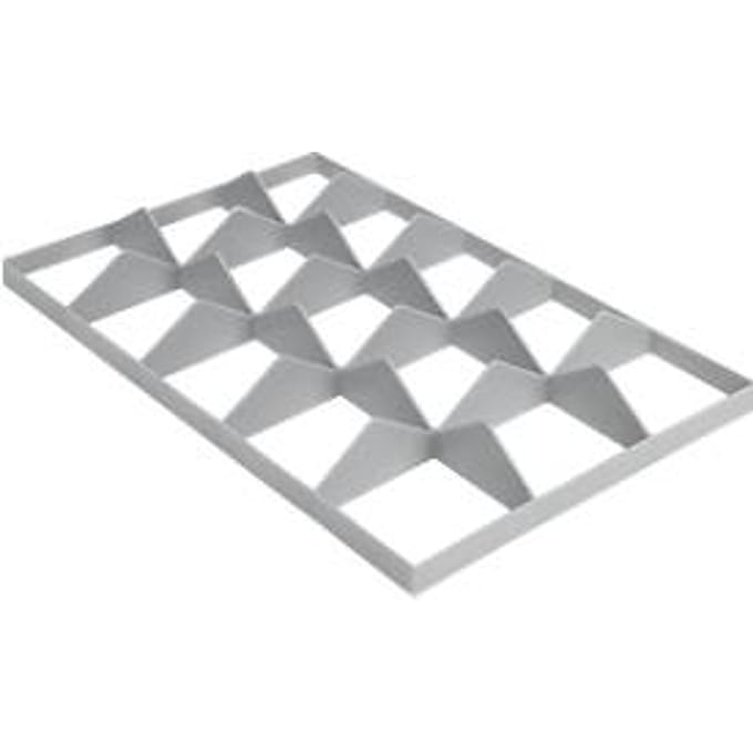 Vakindeling FW 1191-1 onder, PE-HD, grijs