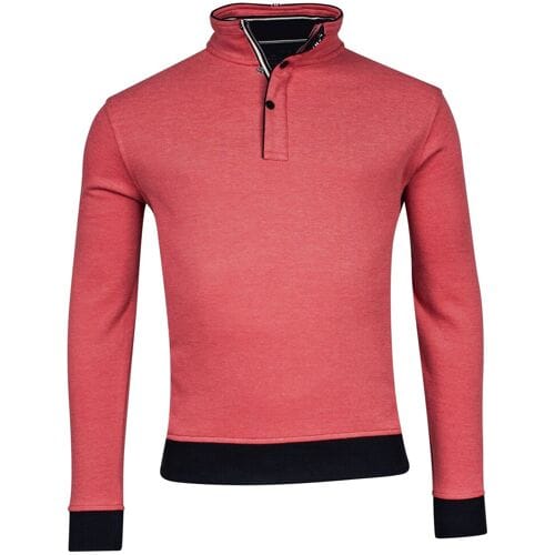 Baileys Trui Half Zip Two-Tone Oxford Doubleface Jacquard Interlock Dark Cerise / male