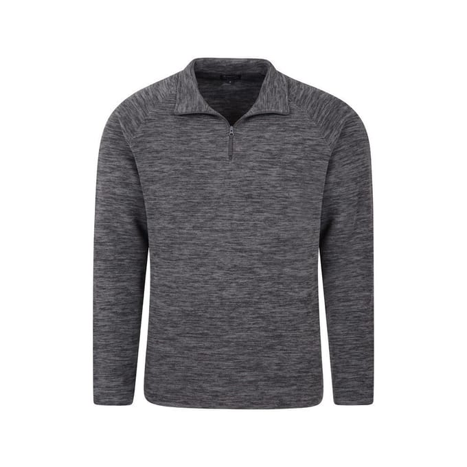 Mountain Warehouse Heren Snowdon Melange Fleece Top (Set van 2) (Zwart)