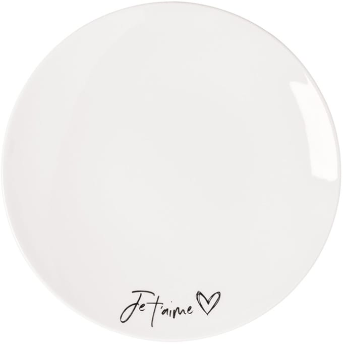 Frühstücksteller Je t'aime Statement ø 21,2 cm