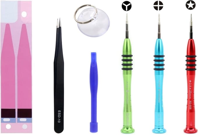 Let op type!! JIAFA JF-8163 7 in 1 Battery Repair Tool Set for iPhone 7