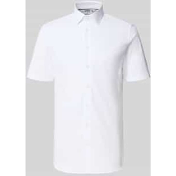 slim fit zakelijk hemd met kentkraag