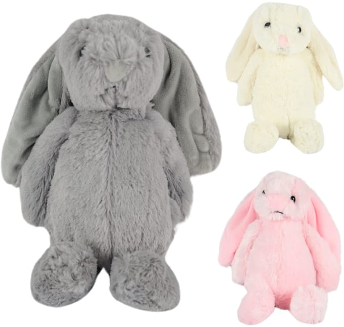 Knuffel konijn 27 cm - Prijs per stuk - Verschillend uitgeleverd