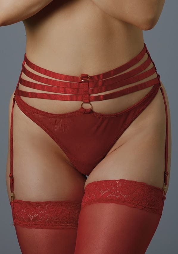 Adore 4ever Yours Slip met Jarretelgordel - Rood