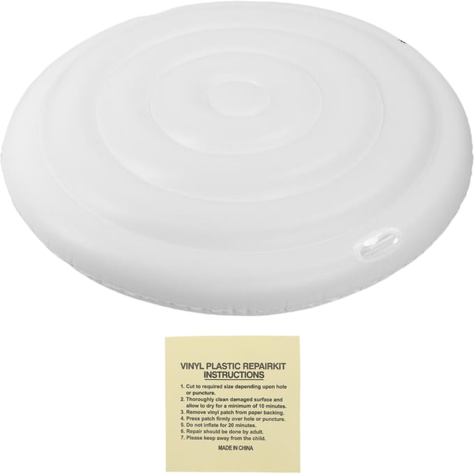 Opblaasbare Hot Tub Afdekking 5.4FT PVC Regenbestendig Beschermende Ronde Hot Tub Afdekking voor Buiten Opblaasbaar white